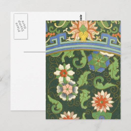 Cloisonne China Patter Asian Oriental Briefkaart (Voorkant / Achterkant)