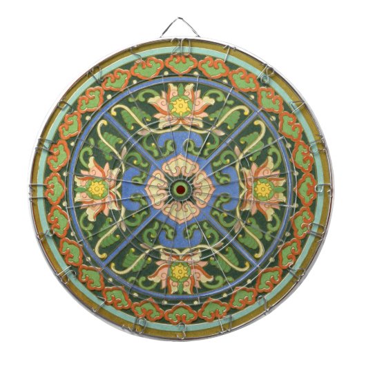 Cloisonne China Patter Asian Oriental Dartbord (Voorkant)