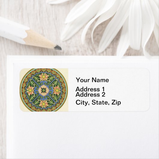 Cloisonne China Patter Asian Oriental Etiket (Insitu)