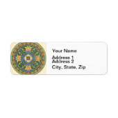 Cloisonne China Patter Asian Oriental Etiket (Voorkant)