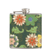 Cloisonne China Patter Asian Oriental Heupfles (Voorkant)