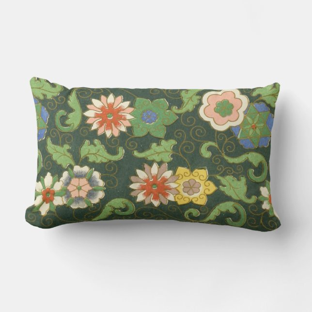 Cloisonne China Patter Asian Oriental Kussen (Voorkant)