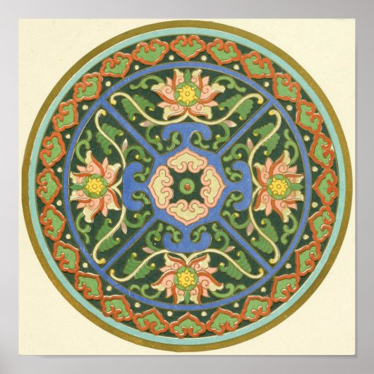 Cloisonne China Patter Asian Oriental Poster (Voorkant)