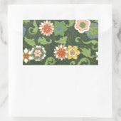 Cloisonne China Patter Asian Oriental Rechthoekige Sticker (Tas)