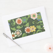 Cloisonne China Patter Asian Oriental Rechthoekige Sticker (Envelop)