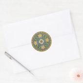 Cloisonne China Patter Asian Oriental Ronde Sticker (Envelop)