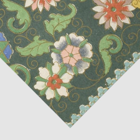 Cloisonne China Patter Asian Oriental Tissuepapier (Detail)