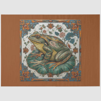 Cloisonne Kikker op Waterlelieblad Tissue & Decoup Tissuepapier