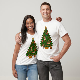 Cloisonne Kunst Kerstboom Karakter Ornamenten T-shirt