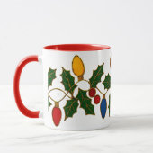 Cloisonne Kunst Kerstverlichting en Hulst Mok (Links)