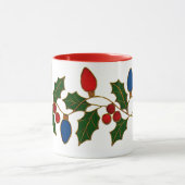 Cloisonne Kunst Kerstverlichting en Hulst Mok (Midden)