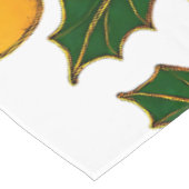 Cloisonne Kunst Kerstverlichting en Hulst Tafelkleed (Gekanteld)