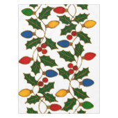 Cloisonne Kunst Kerstverlichting en Hulst Tafelkleed (Voorkant)