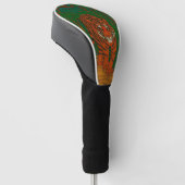 Cloisonne Kunst Tijger op het Jungle Pad Golfheadcover (Schuin)