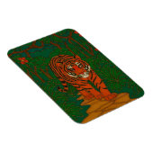 Cloisonne Kunst Tijger op het Jungle Pad Magneet (Rechterzijde)