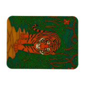 Cloisonne Kunst Tijger op het Jungle Pad Magneet (Horizontaal)