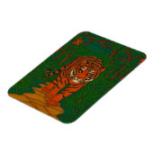 Cloisonne Kunst Tijger op het Jungle Pad Magneet (Linkerzijde)
