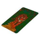 Cloisonne Kunst Tijger op het Jungle Pad Magneet (Linkerzijde)