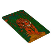 Cloisonne Kunst Tijger op het Jungle Pad Magneet (Rechterzijde)