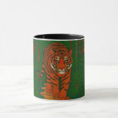 Cloisonne Kunst Tijger op het Jungle Pad Mok (Midden)