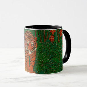 Cloisonne Kunst Tijger op het Jungle Pad Mok
