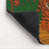 Cloisonne Kunst Tijger op het Jungle Pad Muismat (Hoek)