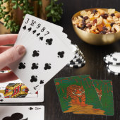 Cloisonne Kunst Tijger op het Jungle Pad Pokerkaarten (Insitu)