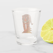 Cloisonne Kunst Tijger op het Jungle Pad Shot Glas (Achterkant)