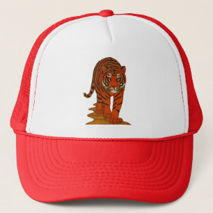 Cloisonne Kunst Tijger op het Jungle Pad Trucker Pet