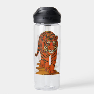 Cloisonne Kunst Tijger op het Jungle Pad Waterfles