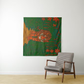 Cloisonne Kunst Tijger op het Junglepad Wandkleed (In Situ (horizontaal))