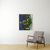 Cloisonne Kunst Whimsical Forest Klassiek Kerstmis Wandkleed (In situ)
