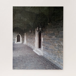 Cloisters Hallway met deuren architecturaal onderz Legpuzzel