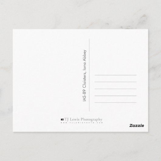 Cloisters, Iona Abbey Briefkaart (Achterkant)