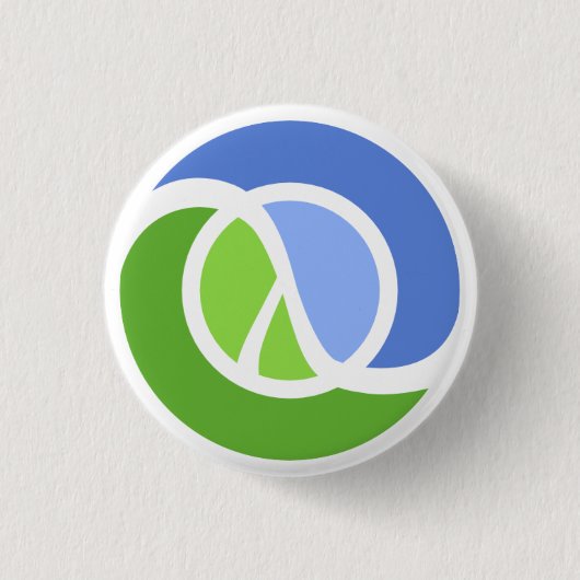 Clojure logo ronde button 3,2 cm (Voorkant)