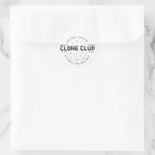 Clone Club Logo Ronde Sticker (Tas)