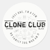 Clone Club Logo Ronde Sticker (Voorkant)