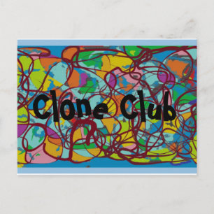 Clone Club van Orphan Black TV show abstracte kuns Briefkaart