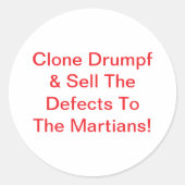 Clone Drumpf Sell Defecten Hankamer Artjunkhaus Fu Ronde Sticker (Voorkant)