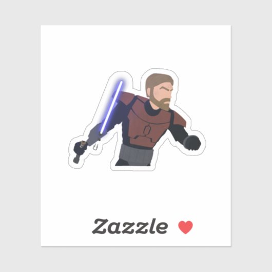 Clone Wars Obi Wan Sticker (Vel)