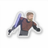 Clone Wars Obi Wan Sticker (Voorkant)