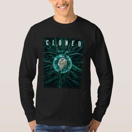 Cloned Cyberpunk Science Fiction Sci fi Gamer T-shirt (Voorkant)
