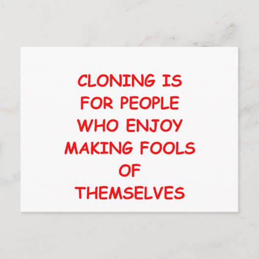 CLONING.png Briefkaart (Voorkant)