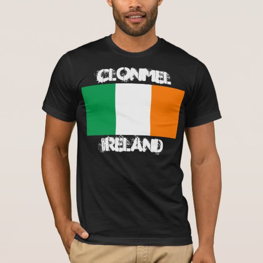 Clonmel, Ierland met Ierse vlag T-shirt (Voorkant)