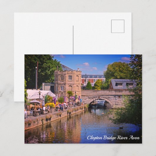 Clopton Bridge Avon Stratford Upon Avon Briefkaart (Voorkant / Achterkant)