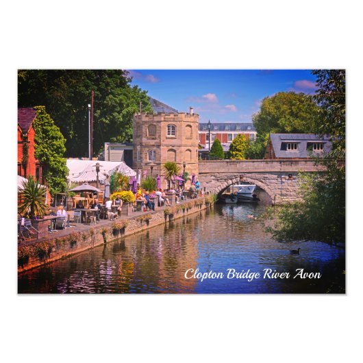 Clopton Bridge Avon Stratford Upon Avon Foto Afdruk (Voorkant)