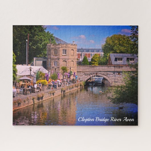 Clopton Bridge en Pub Stratford Upon Avon Legpuzzel (Horizontaal)