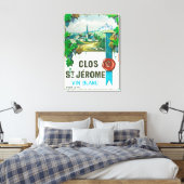 Clos St. Jermoe Wine LabelEurope Canvas Afdruk (Insitu (Slaapkamer))