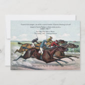 Close Finish Derby Invitation Kaart (Voorkant)