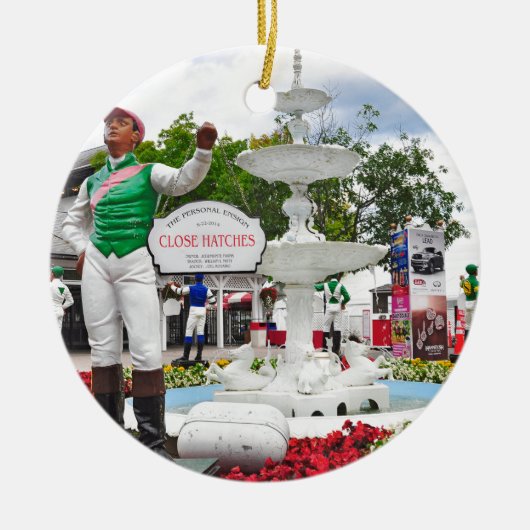 "Close Hatches" Champion Keramisch Ornament (Voorkant)